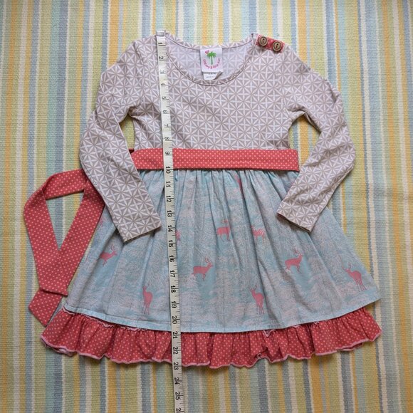 ⭐ Girl's Shrimp & Grits Fall Dress XS 4/5 - Picture 6 of 11